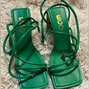 EGO | Bright Green Strappy Heels